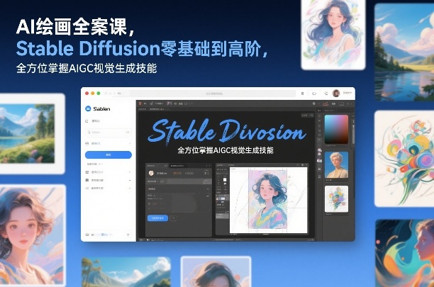 AI绘画全案课，Stable Diffusion零基础到高阶，全方位掌握AIGC视觉生成技能-朽念云创