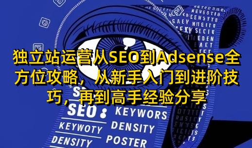 独立站运营从SEO到Adsense全方位攻略，从新手入门到进阶技巧，再到高手经验分享-朽念云创