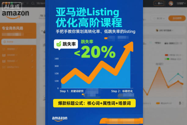 亚马逊Listing优化高阶课程，手把手教你策划高转化率、低跳失率的listing-朽念云创