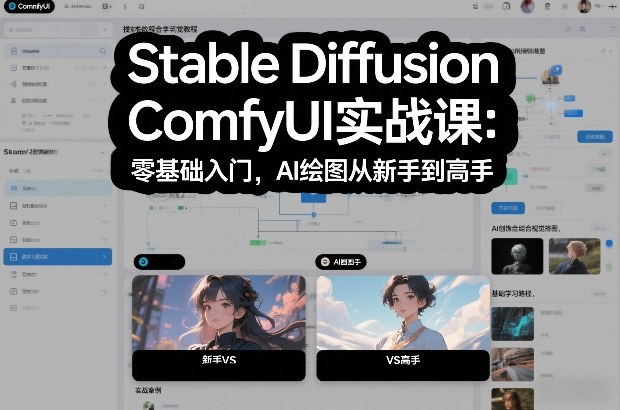 Stable Diffusion ComfyUI实战课：零基础入门，AI绘图从新手到高手-朽念云创