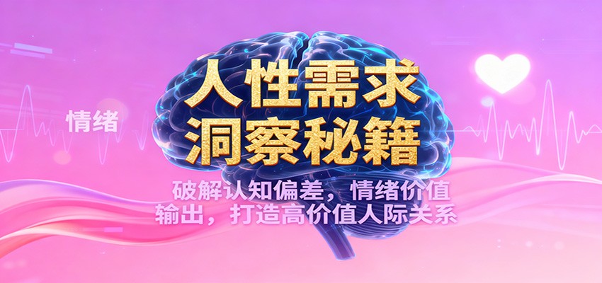 人性需求洞察秘籍，破解认知偏差，情绪价值输出，打造高价值人际关系-朽念云创