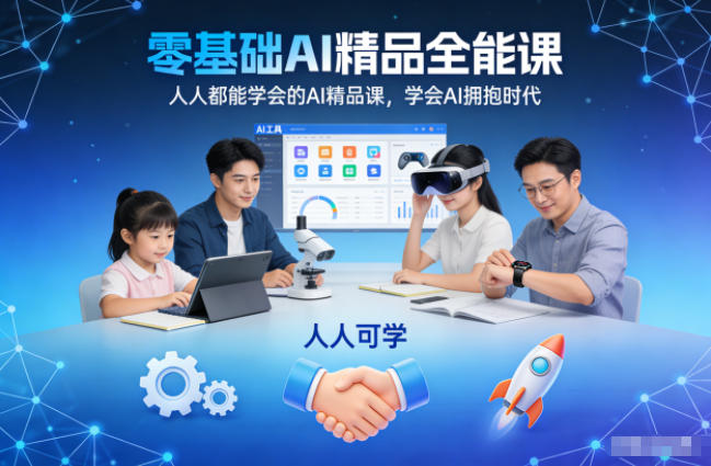 零基础AI精品全能课，人人都能学会的AI精品课，学会AI拥抱时代-朽念云创
