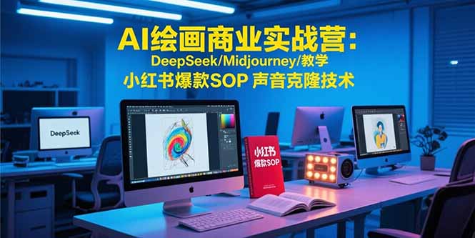 AI绘画商业实战营：DeepSeek/Midjourney/教学 小红书爆款SOP 声音克隆技术-朽念云创