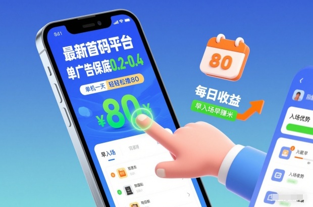 最新首码平台，单广告保底0.2-0.4，单机一天轻松撸80，早入场早賺米【揭秘】-朽念云创