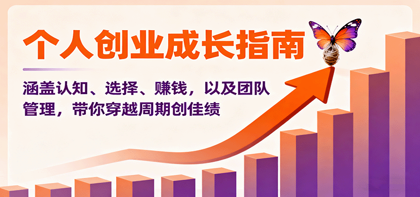 个人创业成长指南：涵盖认知、选择、赚钱，以及团队管理，带你穿越周期创佳绩-朽念云创