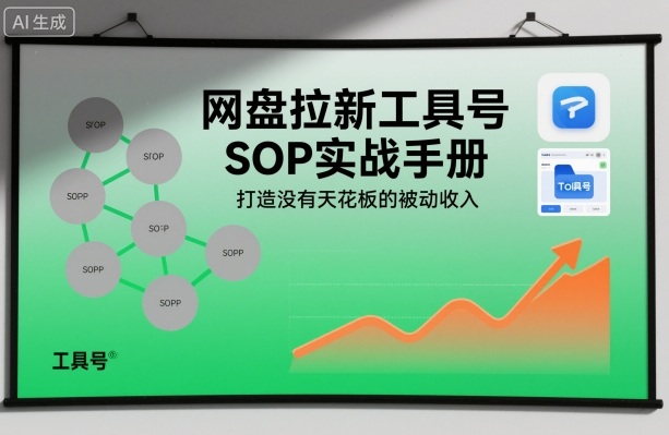 网盘拉新工具号SOP实战手册，打造没有天花板的被动收入-朽念云创