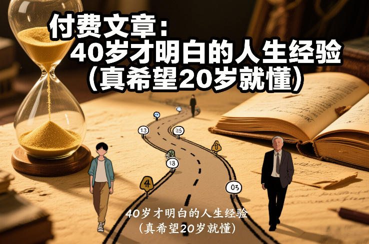 付费文章：40岁才明白的人生经验(真希望20岁就懂)-朽念云创