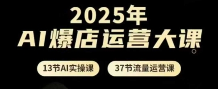 2025年AI爆店运营大课，13节AI实操课+37节流量运营课-朽念云创