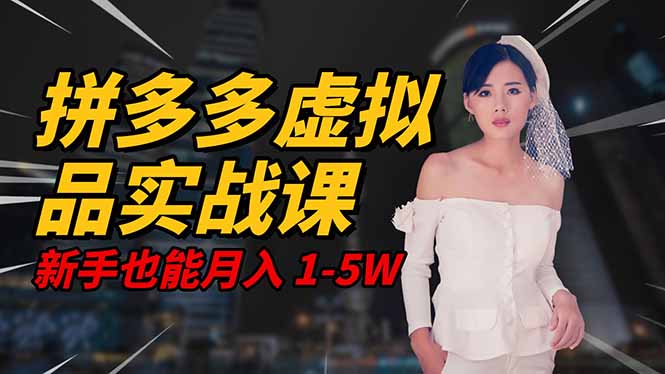 2025 拼多多虚拟品系统实战课，轻资产项目，可矩阵开工作室，新手也能...-朽念云创