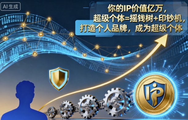 你的IP价值亿万,超级个体=摇钱树+印钞机,打造个人品牌,成为超级个体-朽念云创