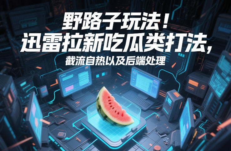 野路子玩法！迅雷拉新吃瓜类打法，截流自热以及后端处理-朽念云创