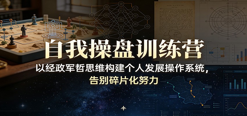 自我操盘训练营：以经政军哲思维构建个人发展操作系统，告别碎片化努力-朽念云创