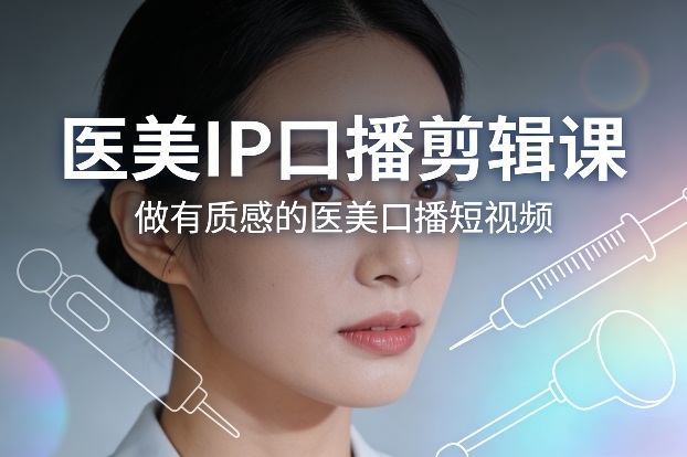 医美IP口播剪辑课，做有质感的医美口播短视频-朽念云创