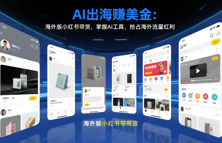 AI出海賺美金：海外版小红书带货，掌握AI工具，抢占海外流量红利(更新2026)-朽念云创