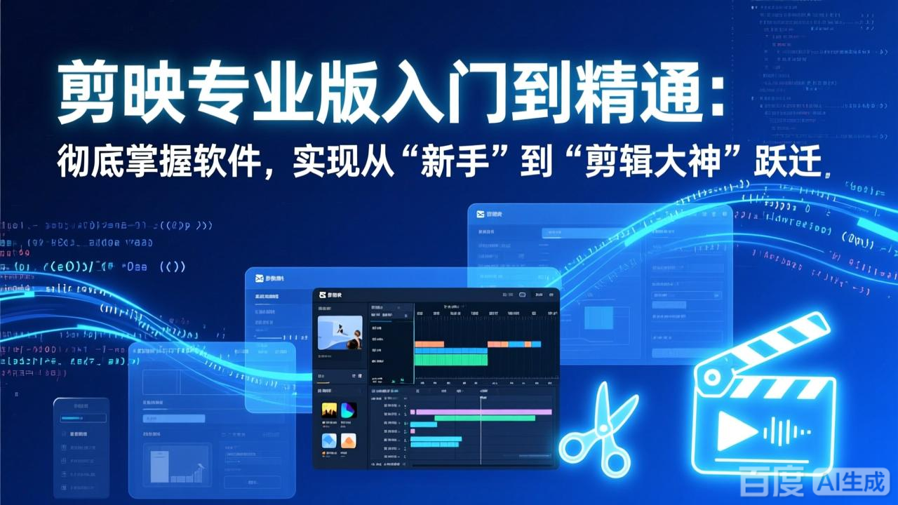 剪映专业版入门到精通：彻底掌握软件，实现从“新手”到“剪辑大神”跃迁-朽念云创