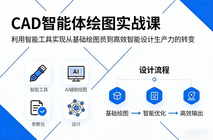CAD智能体绘图实战课，利用智能工具，实现从基础绘图员到高效智能设计生产力的转变-朽念云创