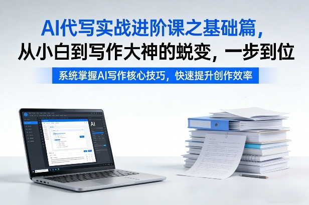 AI代写实战进阶课之基础篇，从小白到写作大神的蜕变，一步到位【揭秘】-朽念云创