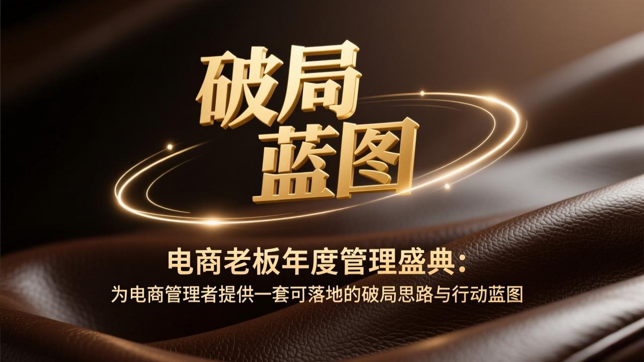 电商老板年度管理盛典：为电商管理者提供一套可落地的破局思路与行动蓝图-朽念云创