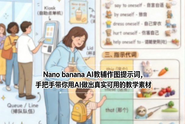 Nano banana AI教辅作图提示词，手把手带你用AI做出真实可用的教学素材-朽念云创