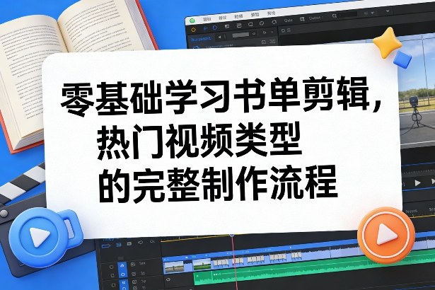 零基础学习书单剪辑，热门视频类型的完整制作流程(更新2026)-朽念云创