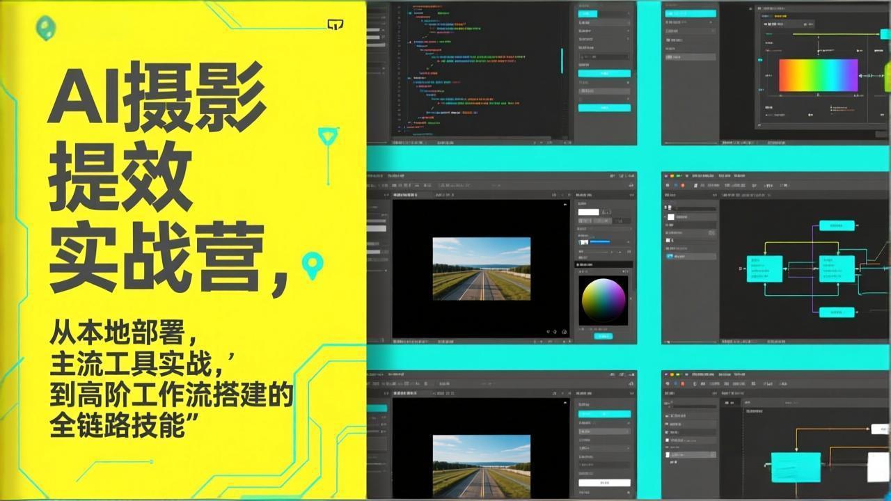 AI+摄影提效实战营，从本地部署，主流工具实战，到高阶工作流搭建的全链路技能-朽念云创
