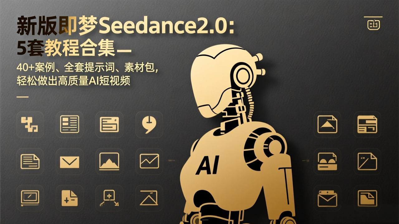 新版即梦Seedance2.0：5套教程合集，40+案例、全套提示词、素材包，轻松做出高质量AI短视频-朽念云创