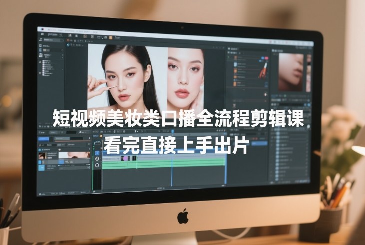 短视频美妆类口播全流程剪辑课，看完直接上手出片-朽念云创