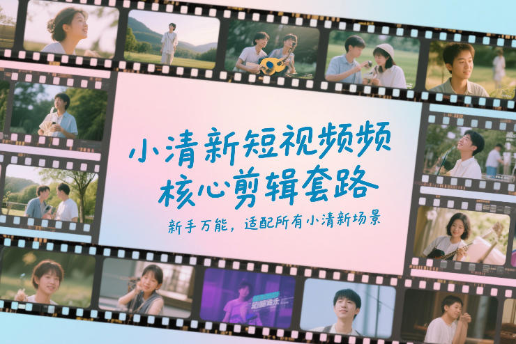 小清新短视频核心剪辑套路，新手万能，适配所有小清新场景-朽念云创