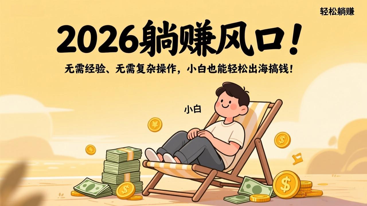 2026躺赚风口！无需经验、无需复杂操作，小白也能轻松出海搞钱！-朽念云创
