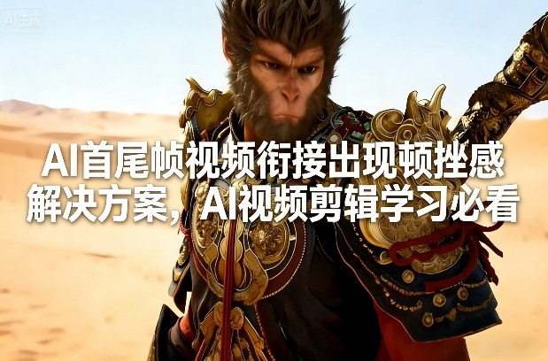 AI首尾帧视频衔接出现顿挫感解决方案,AI视频剪辑学习必看-朽念云创