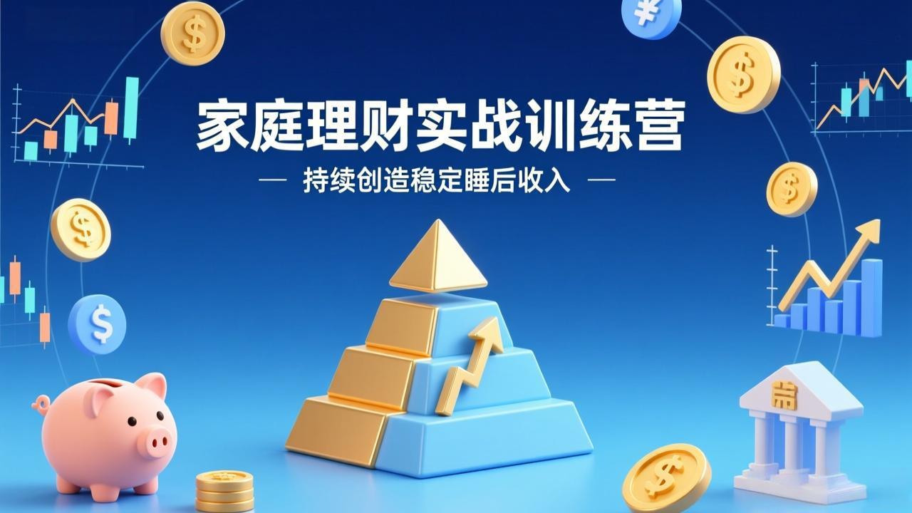 家庭理财实战训练营：从0到1建体系，三阶进阶层层递进，助你持续创造稳定睡后收入-朽念云创
