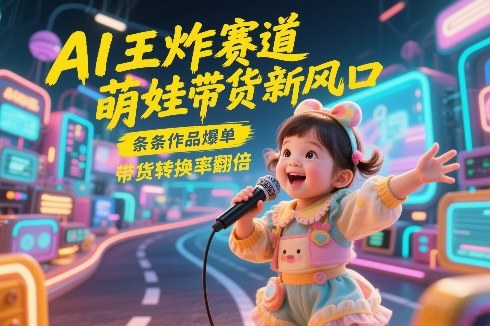AI王炸赛道，萌娃带货新风口，条条作品爆单，带货转换率翻倍，核心逻辑拆解-朽念云创