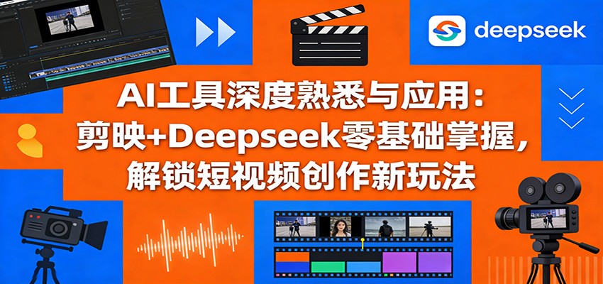 AI工具深度熟悉与应用：剪映+Deepseek零基础掌握，解锁短视频创作新玩法-朽念云创