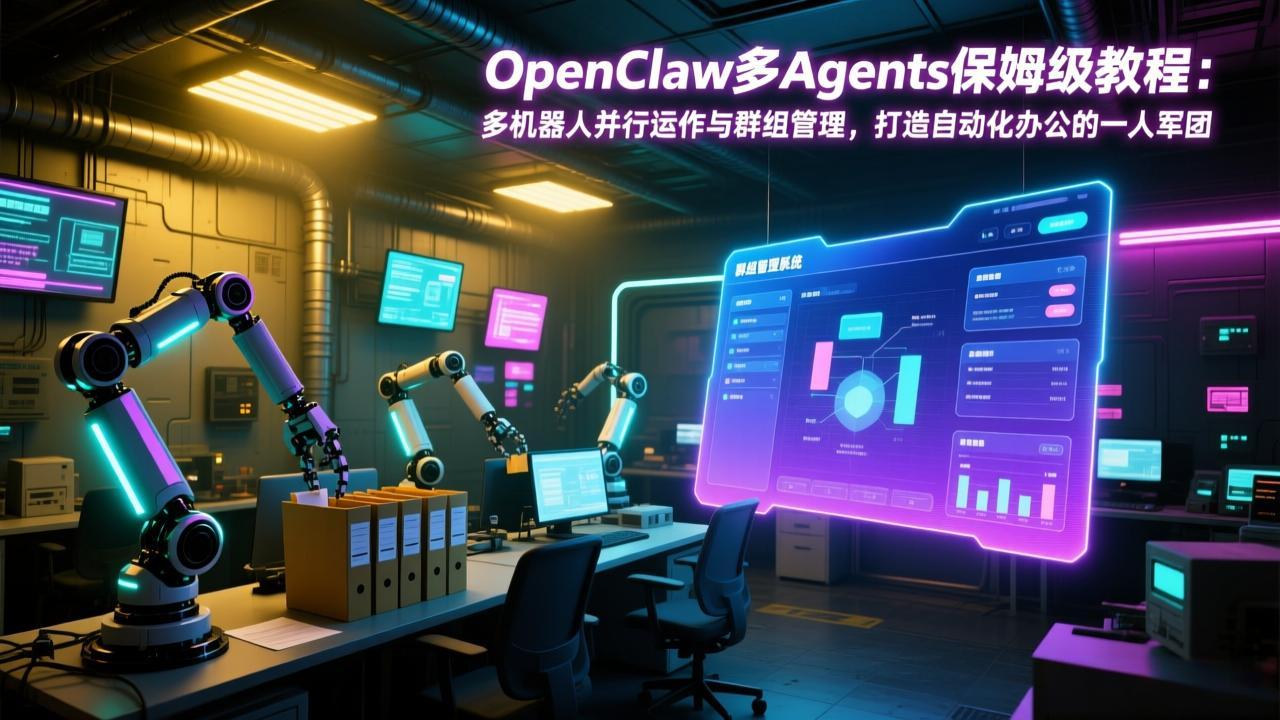 OpenClaw多Agents保姆级教程：多机器人并行运作与群组管理，打造自动化办公的一人军团-朽念云创