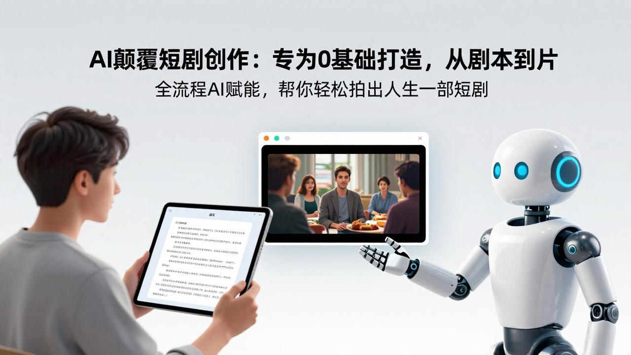 AI颠覆短剧创作：专为0基础打造，从剧本到成片全流程AI赋能，帮你轻松拍出人生第一部短剧-朽念云创