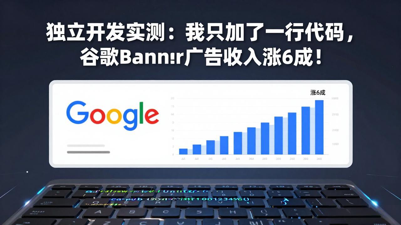 付费文章：独立开发实测：我只加了一行代码，谷歌Banner广告收入涨6成！-朽念云创