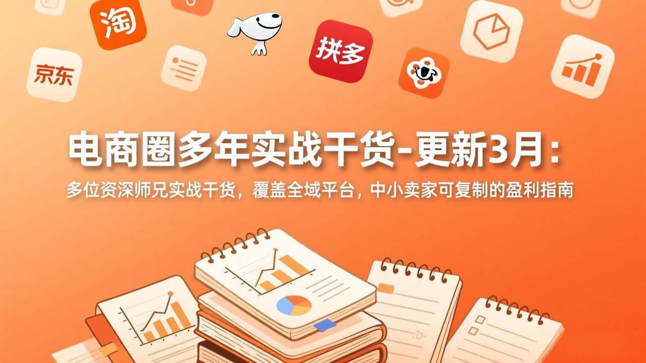电商圈多年实战干货-更新3月：多位资深师兄实战干货，覆盖全域平台，中小卖家可复制的盈利指南-朽念云创