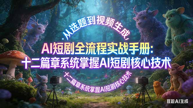 AI 短剧全流程实战手册：从选题到视频生成，十二篇章系统掌握 AI 短剧核心技术-朽念云创