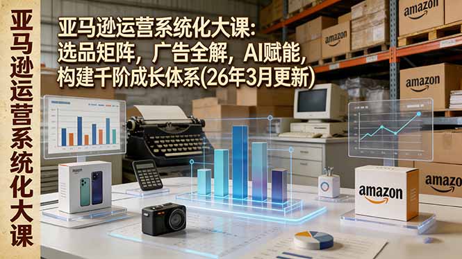 亚马逊运营系统化大课：选品矩阵，广告全解，AI赋能，构建千阶成长体系(26年3月更新-朽念云创