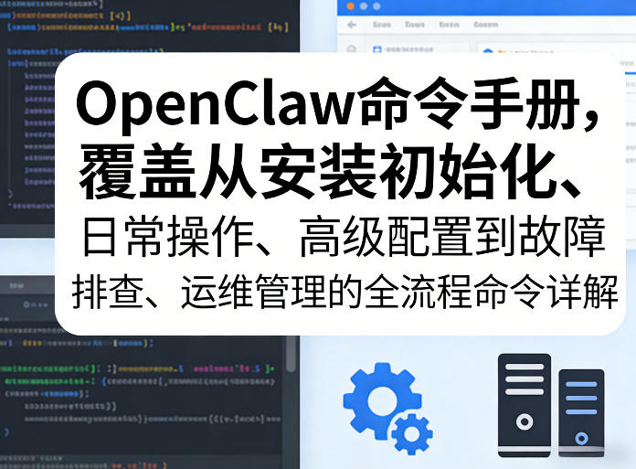 OpenClaw命令手册，覆盖从安装初始化、日常操作、高级配置到故障排查、运维管理的全流程命令详解-朽念云创