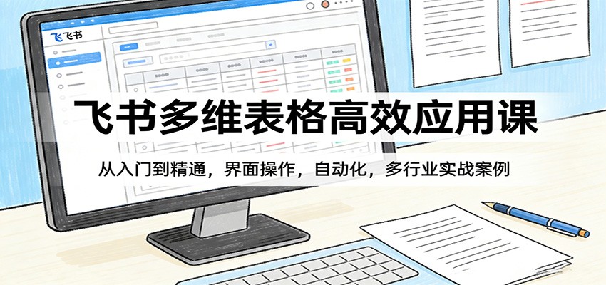 飞书多维表格高效应用课：从入门到精通，界面操作，自动化，多行业实战案例-朽念云创