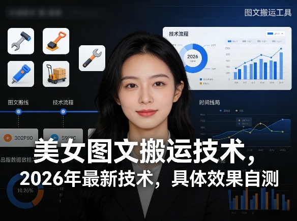 美女图文搬运技术，2026年最新技术，具体效果自测-朽念云创