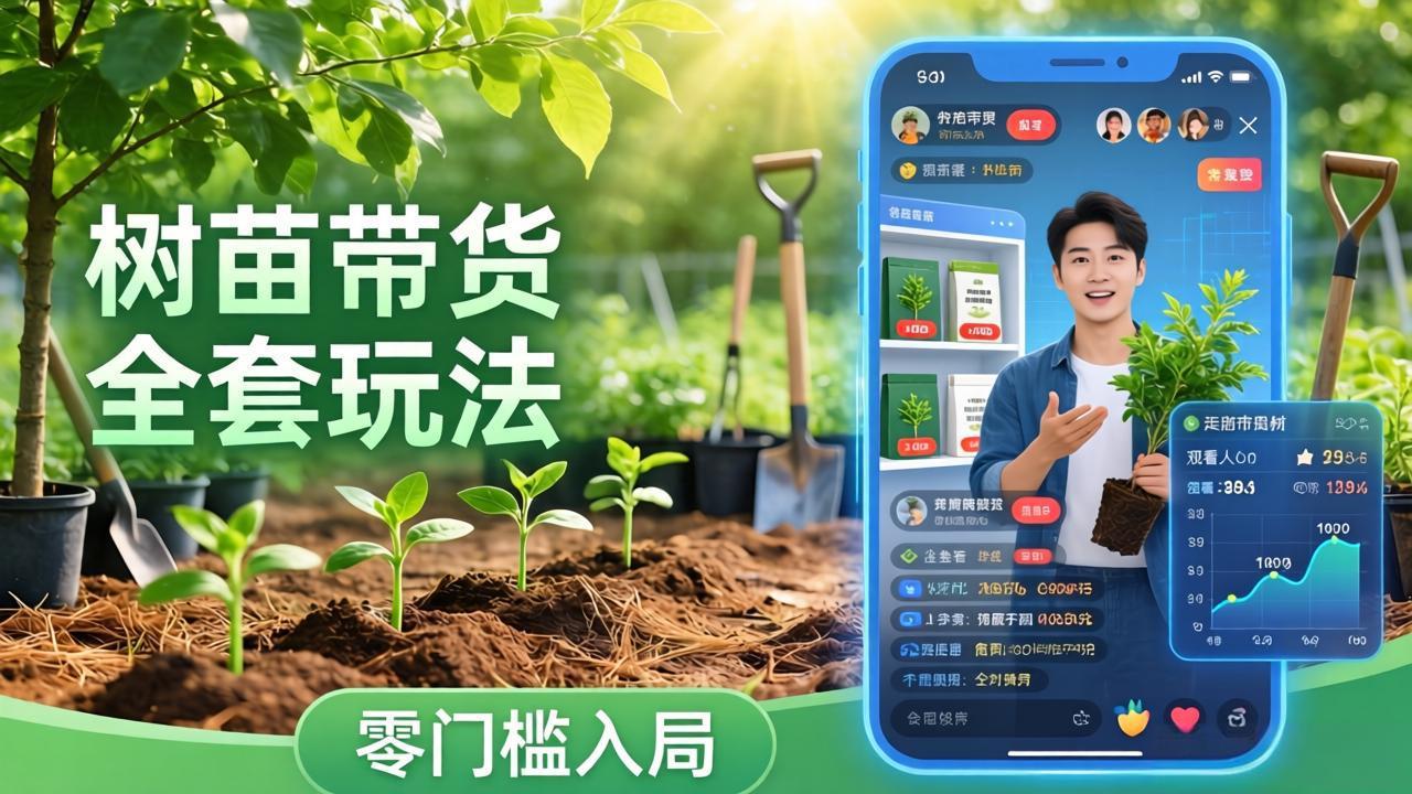 视频号AI树苗带货全套玩法:零门槛入局,掌握豆包、千问等AI工具制作树苗视频的全套流程-朽念云创