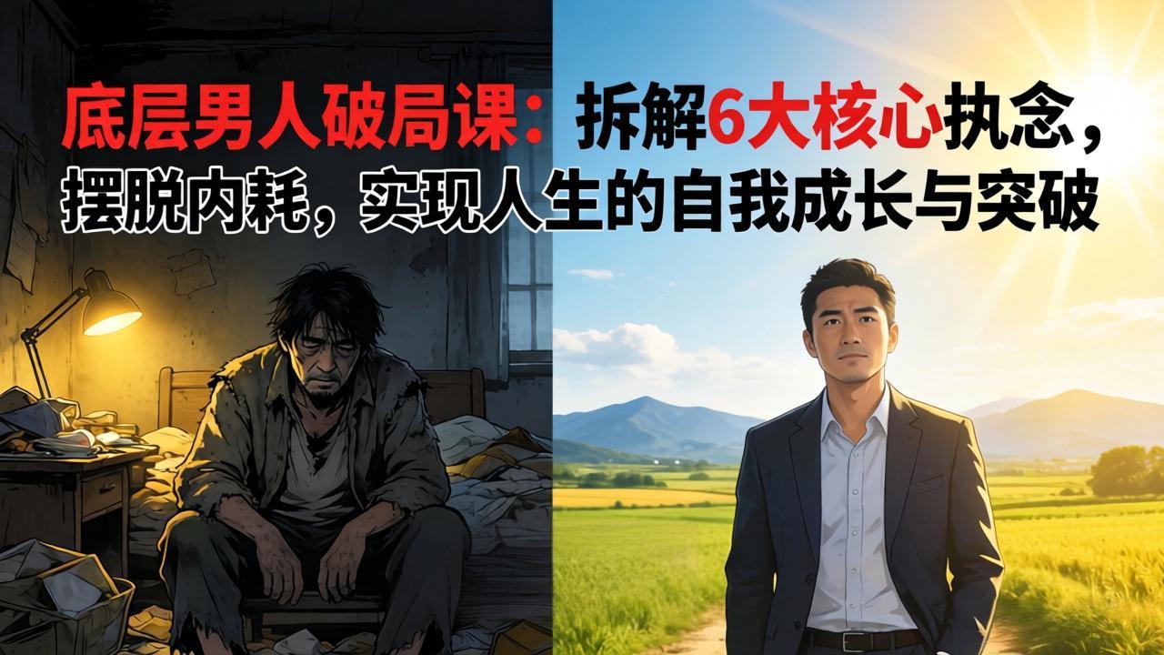 付费文章:底层男人破局课:拆解 6 大核心执念,摆脱内耗,实现人生的自我成长与突破-朽念云创