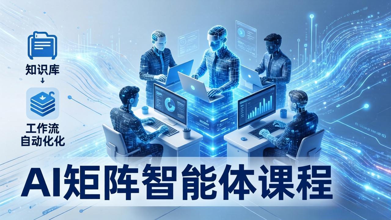 AI矩阵智能体实战：100个数字员工批量生产内容，文本知识库+工作流自动化全搞定-朽念云创