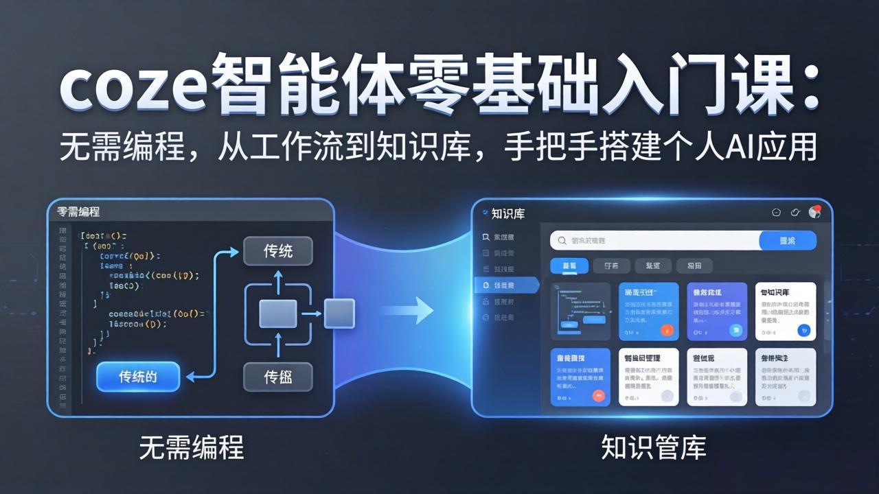 coze智能体零基础入门课：无需编程，从工作流到知识库，手把手搭建个人AI应用-朽念云创