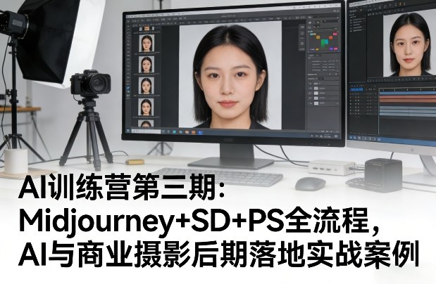 AI训练营第三期：Midjourney+SD+PS全流程，AI与商业摄影后期落地实战案例-朽念云创