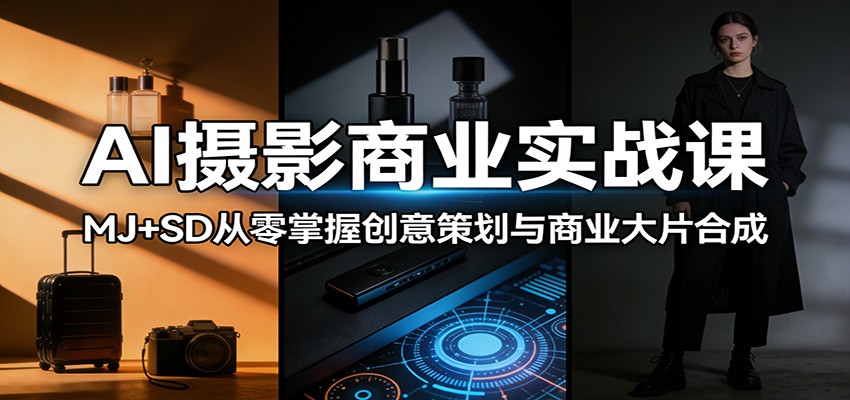 AI摄影商业实战课:MJ+SD从零掌握创意策划与商业大片合成-朽念云创