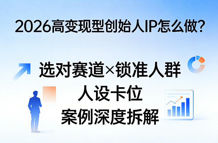 2026高变现型创始人IP怎么做?选对赛道×锁准人群×人设卡位×案例深度拆解-朽念云创