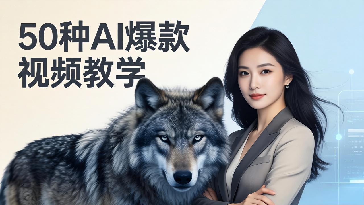 50种AI爆款视频教学：影视级古诗词+治愈萌宠+山海经蛟龙，高阶宝典商业落地-朽念云创